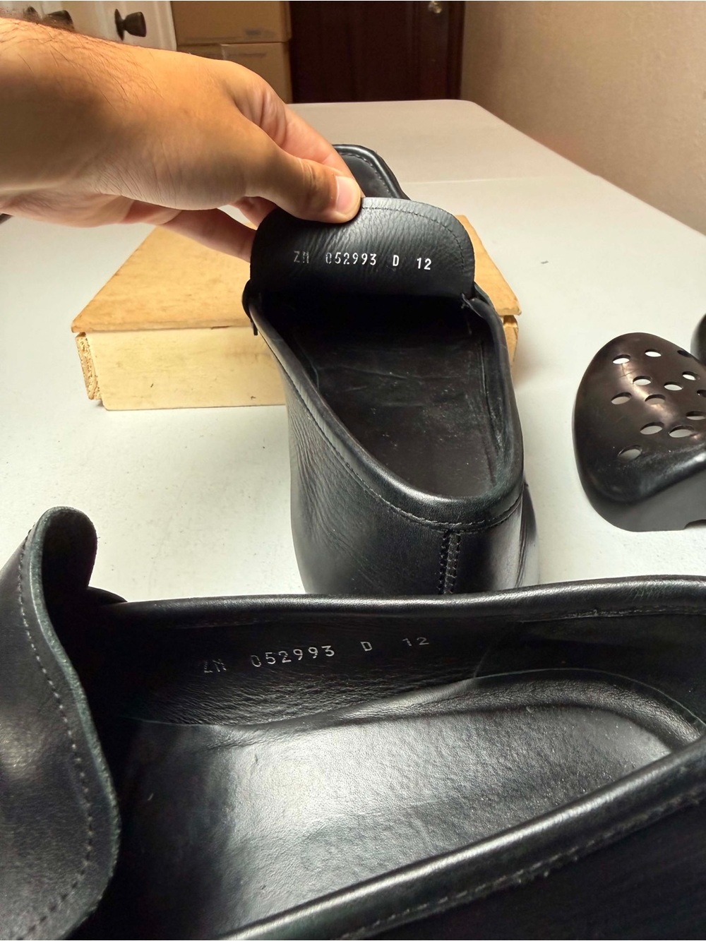 Salvatore Ferragamo Mens Black Leather Gancini Buckle Dress Shoe Loafers Sz 12 D - Picture 4 of 6